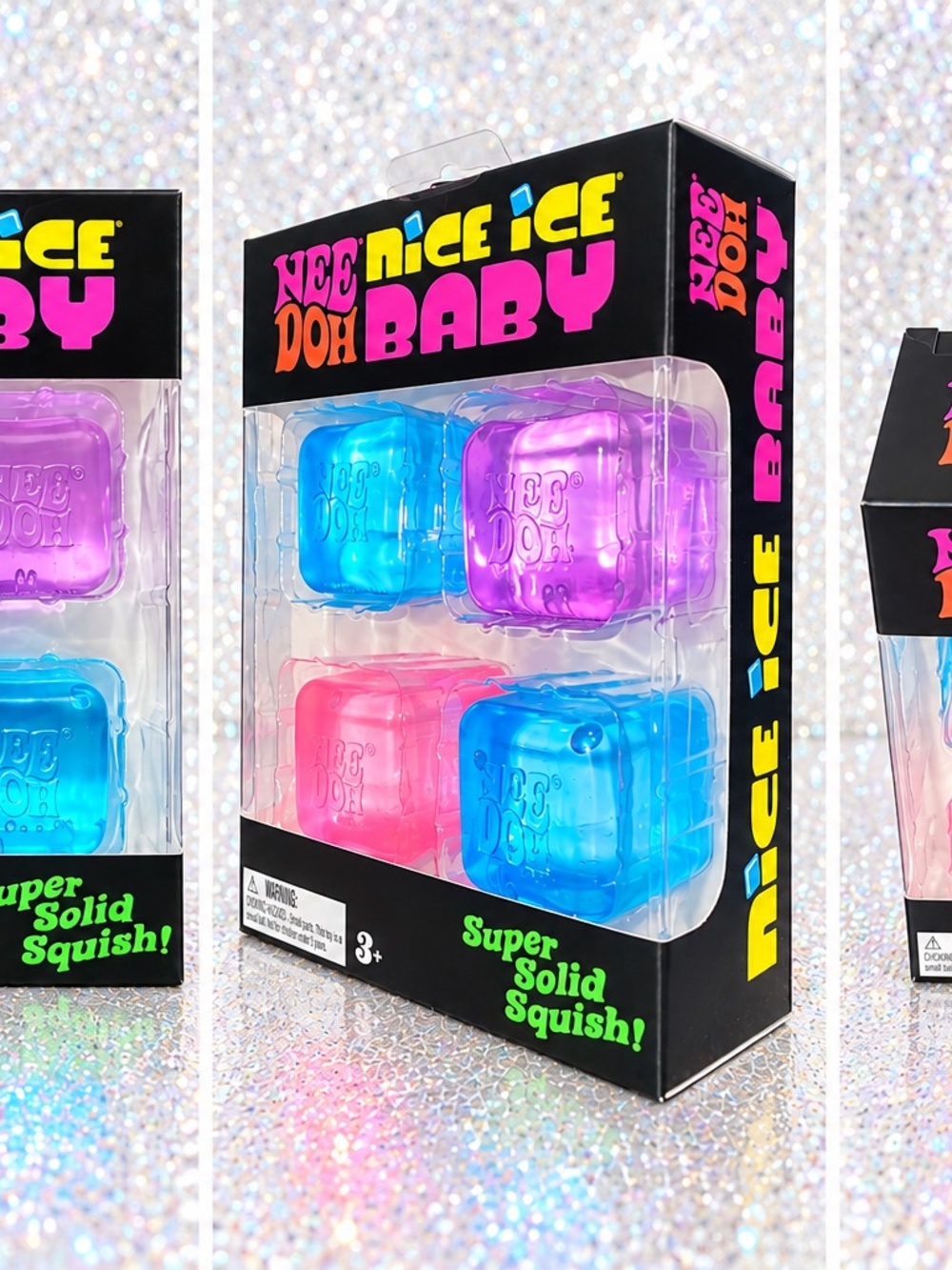 NEW & UNOPENED NeeDoh Nice Ice Baby – 4 Pack Super Solid Squish